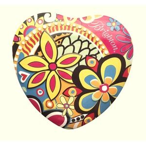 Brighton Heart Tin Box Inspirational Quote Inside Jewelry Box Pewter Solid Heart